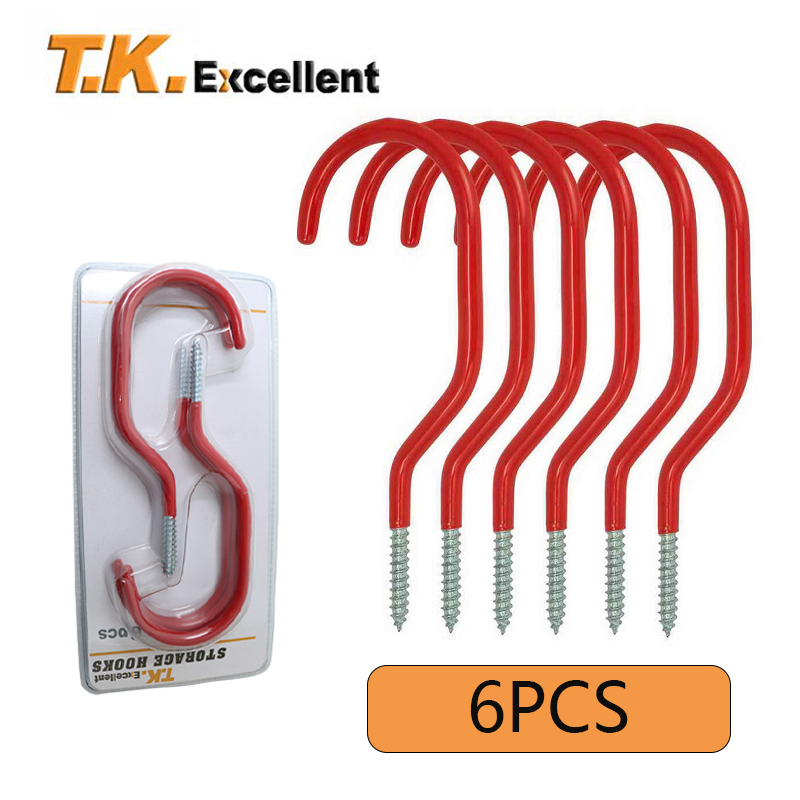 Gardening Tools Organiser - Bicycle Hanger Hooks Wall Mounted Screw-in