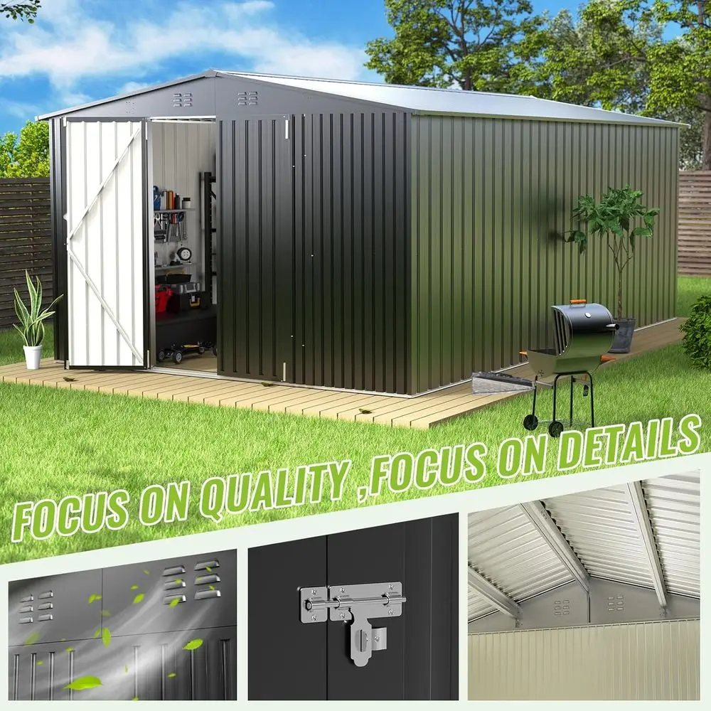 Durable Metal Outdoor Storage  - огляд і ціна Gardening Tools And Equipment