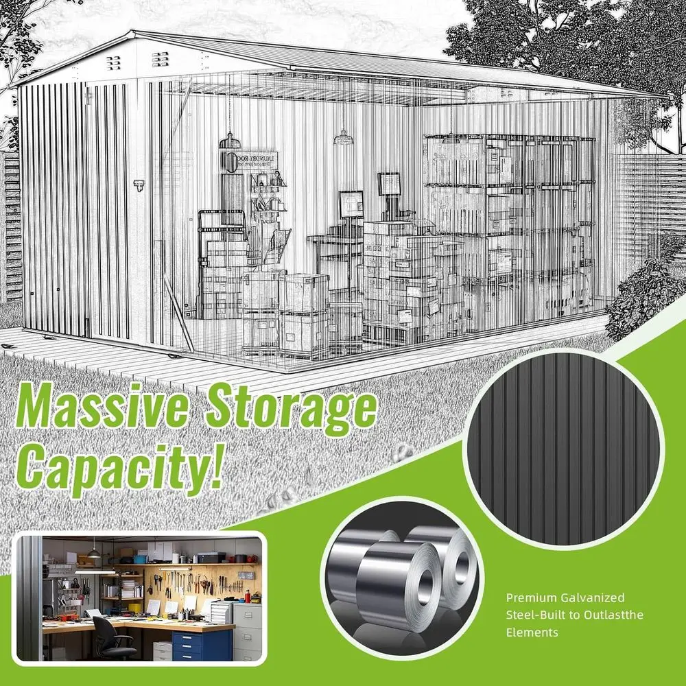 Durable Metal Outdoor Storage  - огляд і ціна Gardening Tools And Equipment