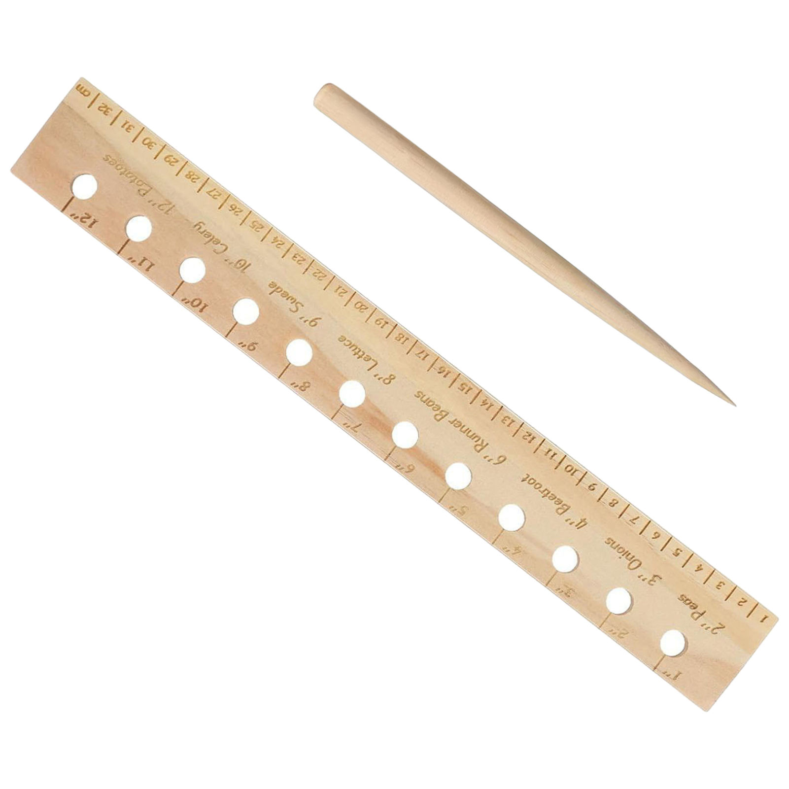 Solid Wood Planting Ruler for  - огляд і ціна Gardening Tools For Beginners