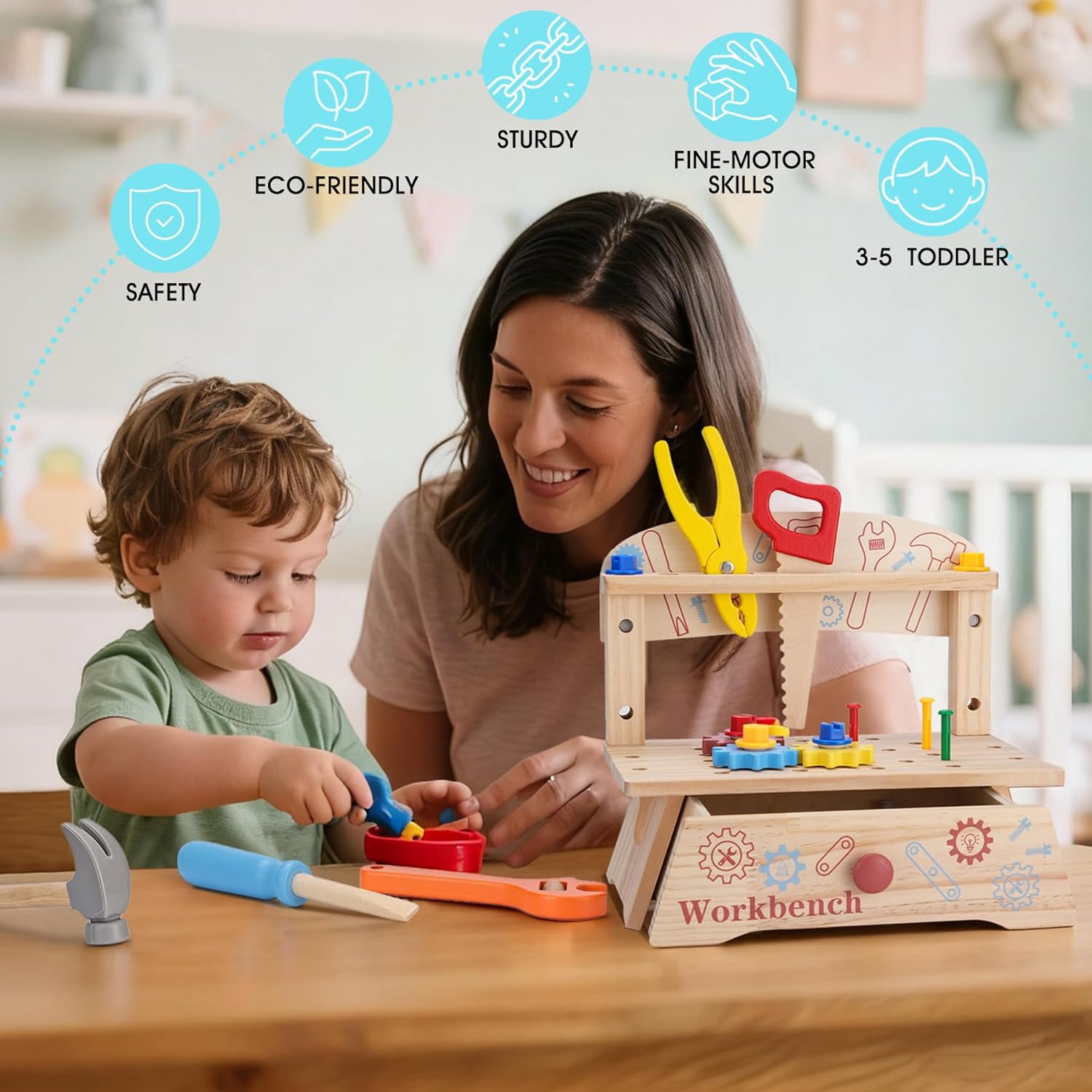 Wooden Tool Bench for Kids,Mon - огляд і ціна Gardening Tools For Beginners