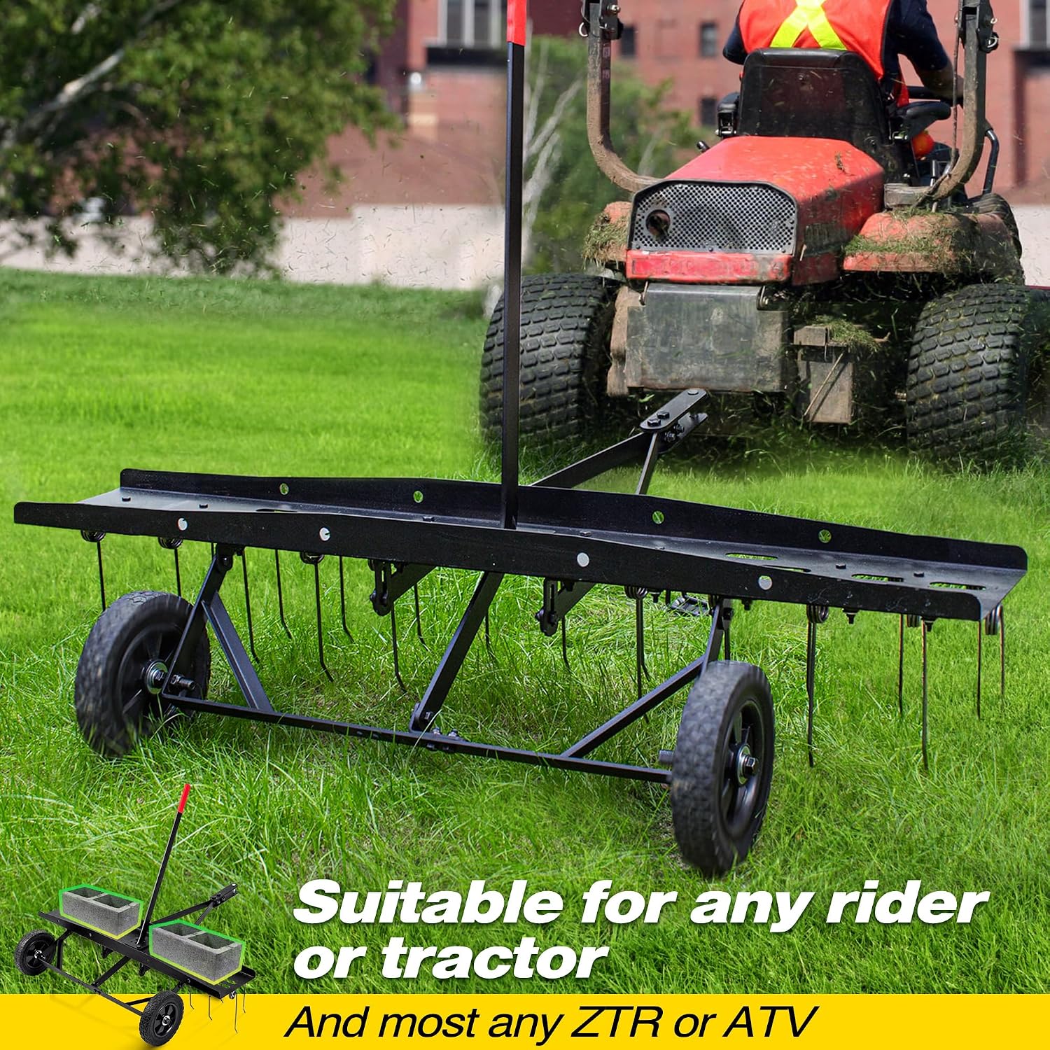 Tow Behind Lawn Dethatcher Rak - огляд і ціна Gardening Tools And Equipment