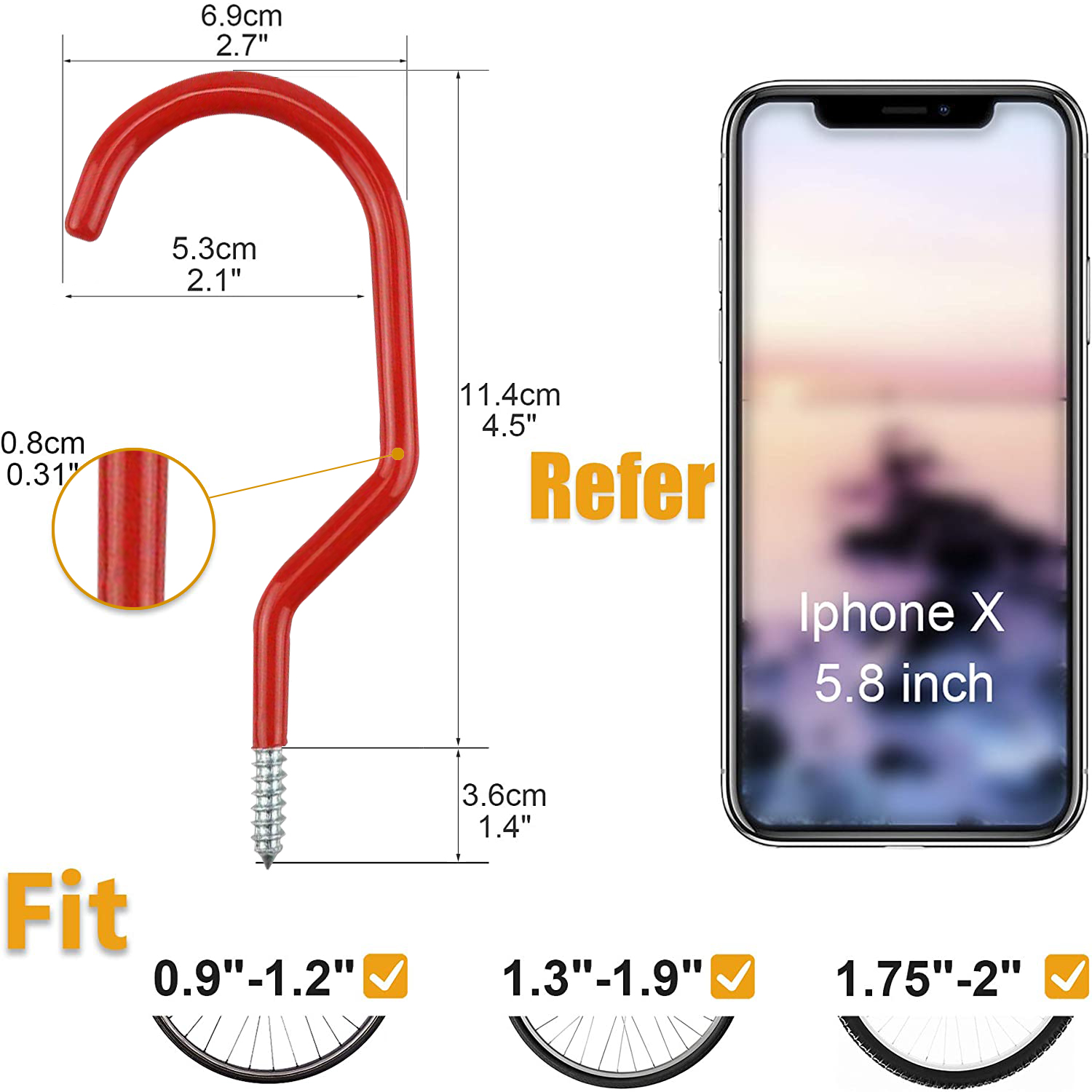 Bicycle Hanger Hooks Wall Moun - огляд і ціна Gardening Tools Organiser