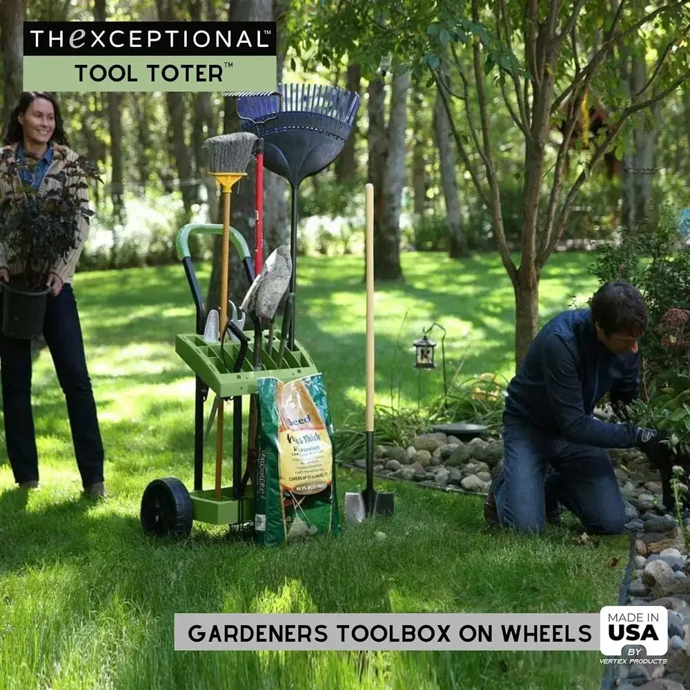 Garden Tool Cart with Tote, Wh - огляд і ціна Gardening Tools Made In Usa
